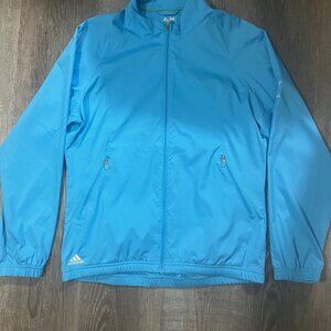 Adidas Climaproof Women's Small, Golf Jacket, Sky Blue, Lightweight Windbreaker
